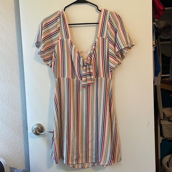Lush Brande Multi Colored Stripped Dress - Picture 4 of 5